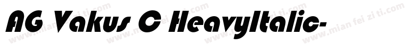 AG Vakus C HeavyItalic字体转换